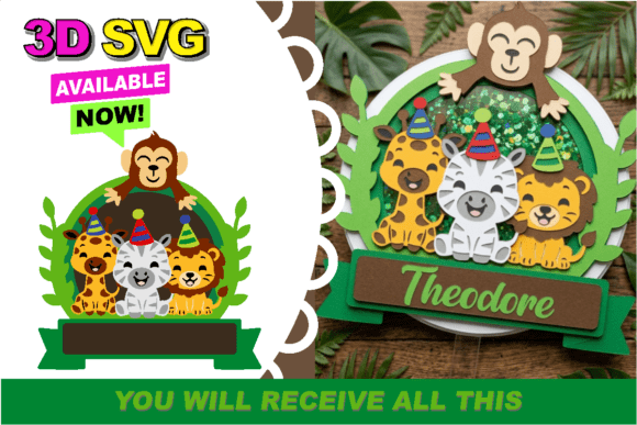 Download Safari Shaker Cake Topper 3D SVG - 3d svg Collection
