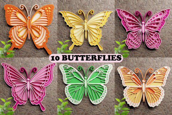 Download 3D SVG Butterfly Multilayered Papercut - 3d svg Collection