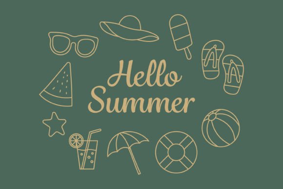 Download Hello Summer Outline Design - Outline design Collection