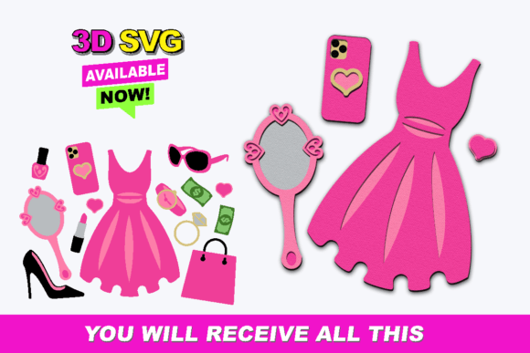 Download Fashion Elements 3D SVG - 3d svg Collection