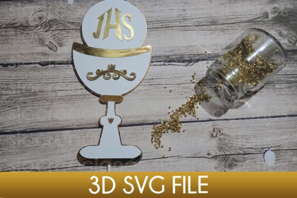 Download First Holy Communion Chalice 3D SVG - 3d svg Collection