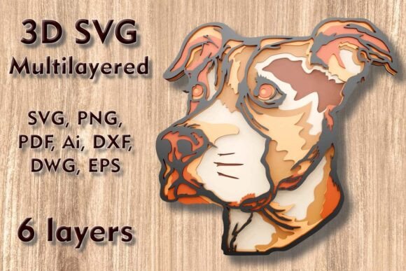Download Dog 3D SVG Multilayer Laser Cut Files - 3d svg Collection